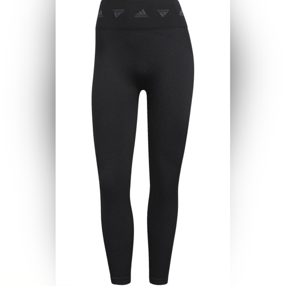 Adidas Women's Training Aeroknit Branded 7/8 Tights - Picture 1 of 8